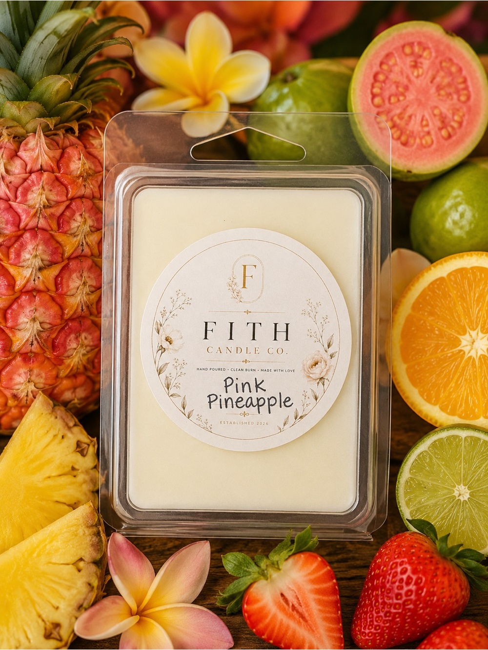 Pink Pineapple 100% Organic Soy Artisan wax melts 5 for $25!!
